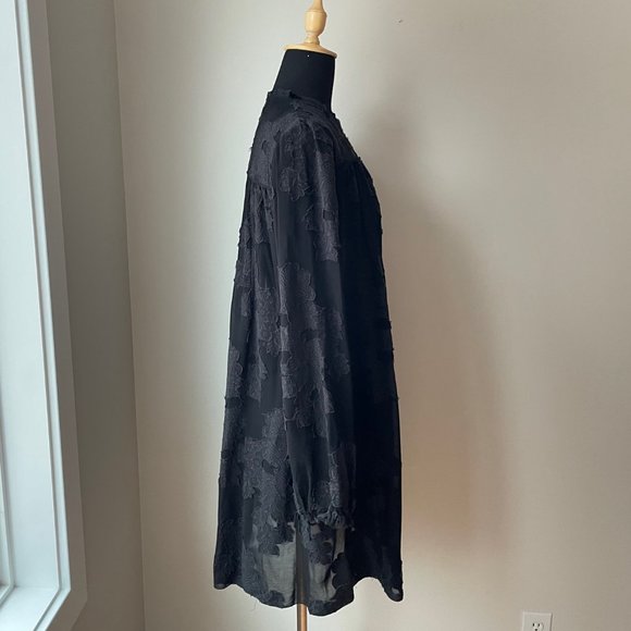 Aritzia Wilfred Long Sleeve Dress with Floral Applique Fabric and Slip - Picture 2 of 14